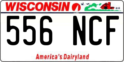 WI license plate 556NCF