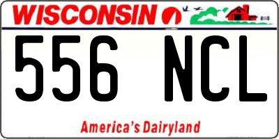 WI license plate 556NCL