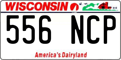 WI license plate 556NCP