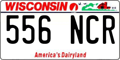 WI license plate 556NCR