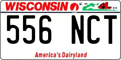 WI license plate 556NCT