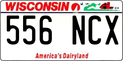 WI license plate 556NCX