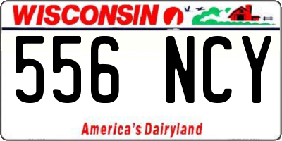 WI license plate 556NCY