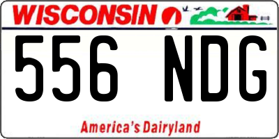 WI license plate 556NDG