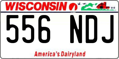 WI license plate 556NDJ