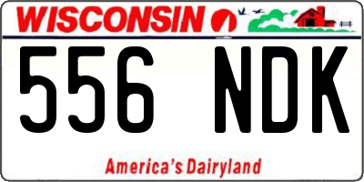 WI license plate 556NDK