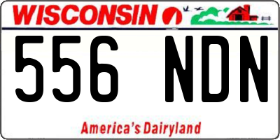 WI license plate 556NDN