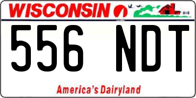 WI license plate 556NDT