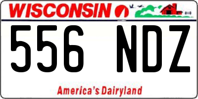 WI license plate 556NDZ