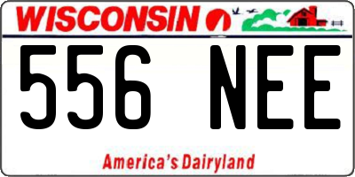 WI license plate 556NEE