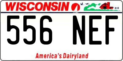 WI license plate 556NEF