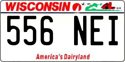 WI license plate 556NEI