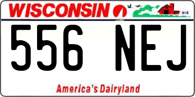 WI license plate 556NEJ