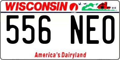 WI license plate 556NEO