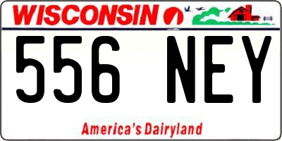 WI license plate 556NEY