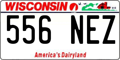 WI license plate 556NEZ