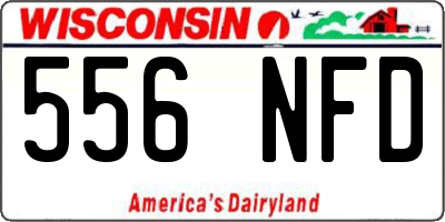 WI license plate 556NFD