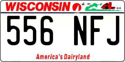 WI license plate 556NFJ