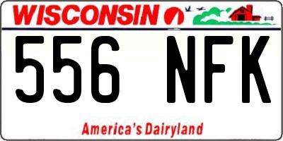 WI license plate 556NFK