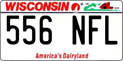 WI license plate 556NFL