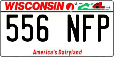WI license plate 556NFP