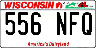 WI license plate 556NFQ