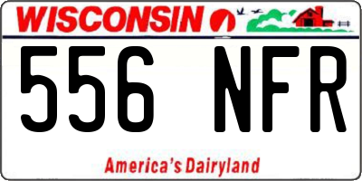 WI license plate 556NFR