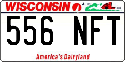 WI license plate 556NFT