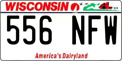WI license plate 556NFW