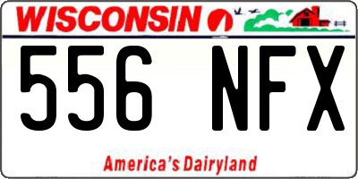 WI license plate 556NFX