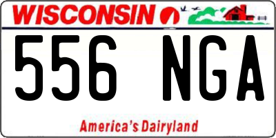 WI license plate 556NGA
