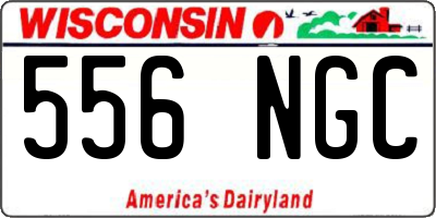 WI license plate 556NGC