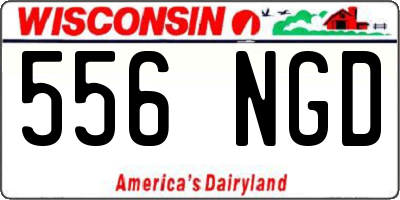 WI license plate 556NGD