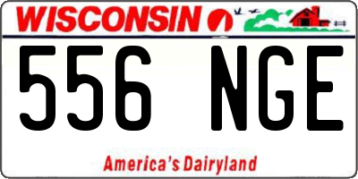 WI license plate 556NGE