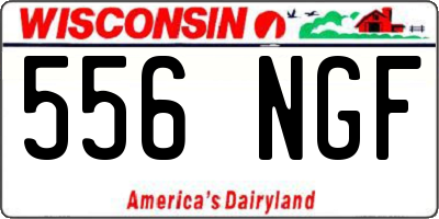 WI license plate 556NGF