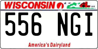 WI license plate 556NGI