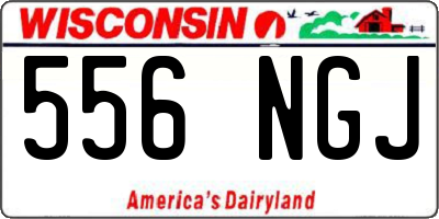 WI license plate 556NGJ