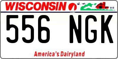 WI license plate 556NGK
