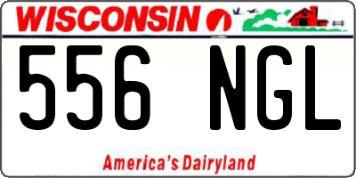 WI license plate 556NGL