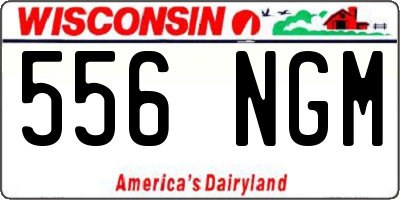 WI license plate 556NGM