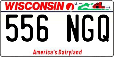 WI license plate 556NGQ