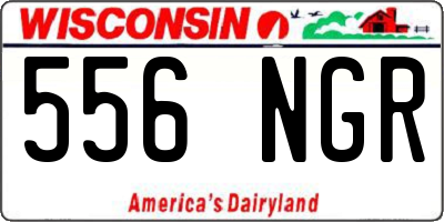 WI license plate 556NGR