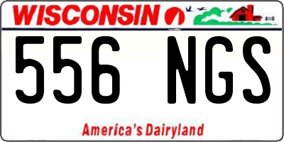 WI license plate 556NGS