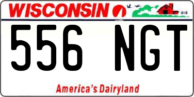 WI license plate 556NGT