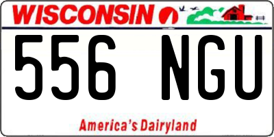 WI license plate 556NGU