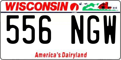 WI license plate 556NGW