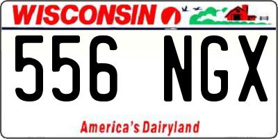 WI license plate 556NGX