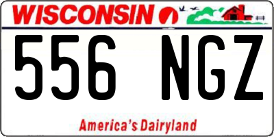 WI license plate 556NGZ