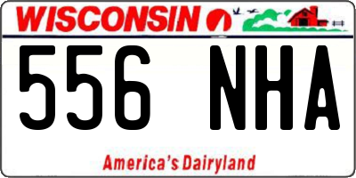 WI license plate 556NHA