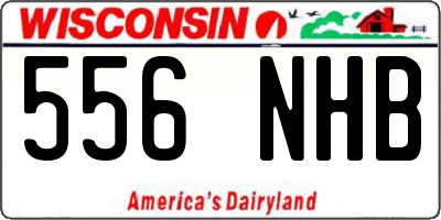 WI license plate 556NHB